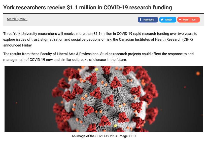YCAR Faculty Associate Cary Wu One of Three York researchers to receive COVID-19 research funding
