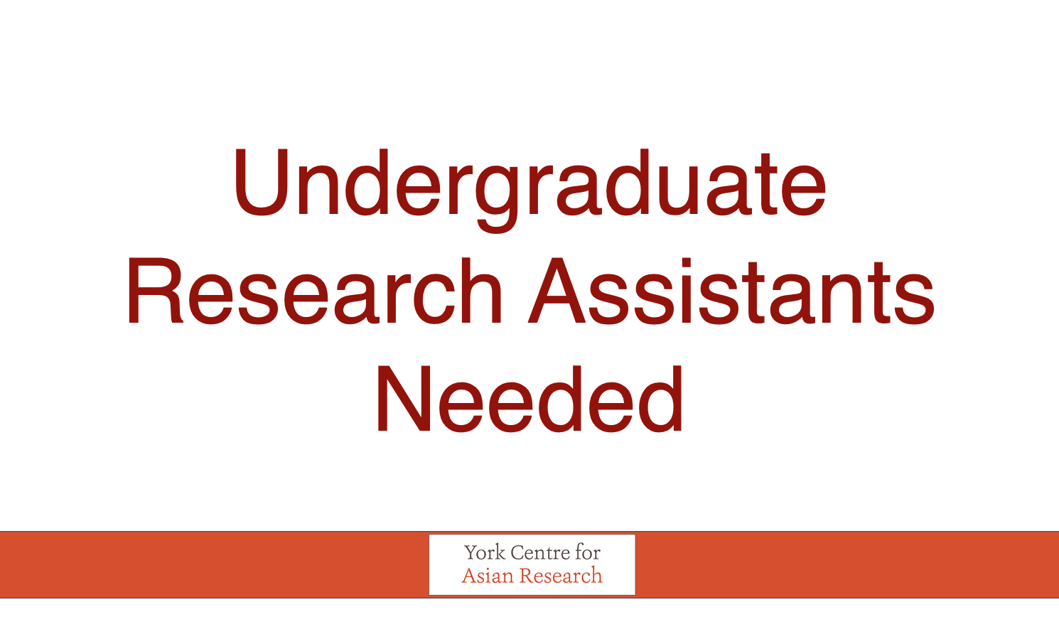 Opportunities | YCAR-hosted research projects seeking undergraduate Research Assistants for summer 2021 | Deadline: April 30