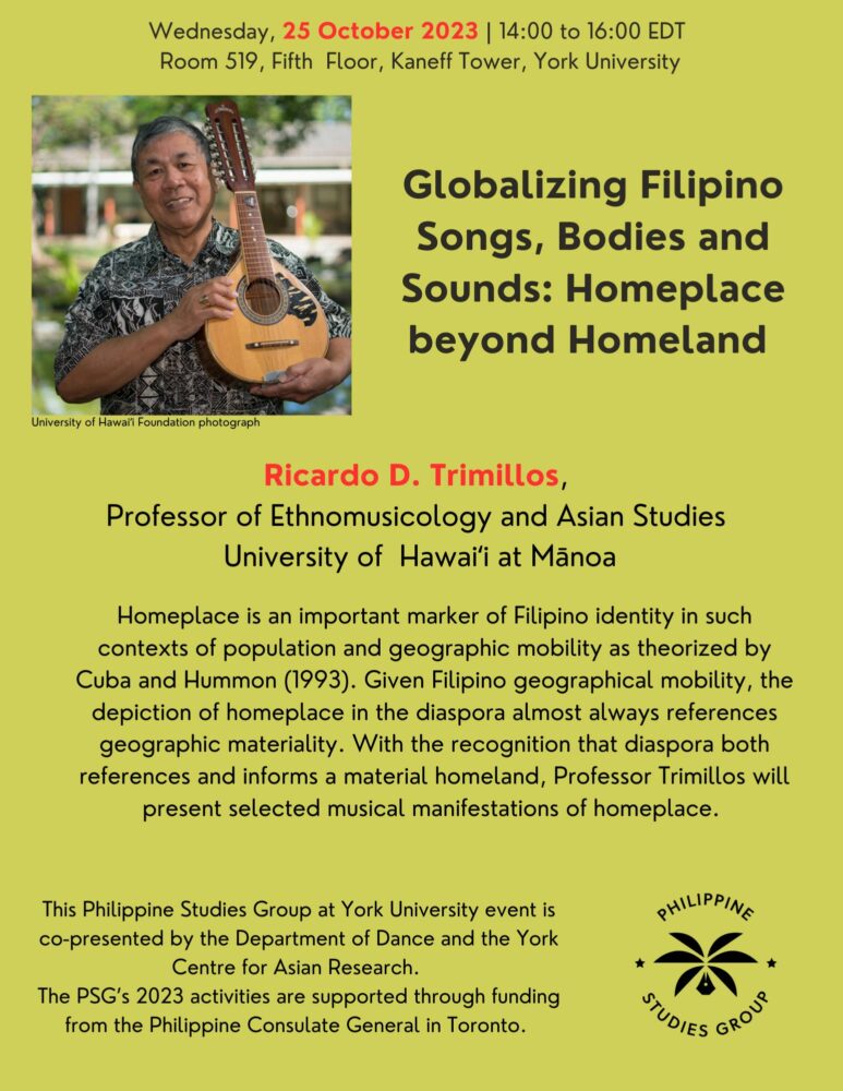 Globalizing Filipino Songs, Bodies and Sounds: Homeplace beyond Homeland | Ricardo D. Trimillos
